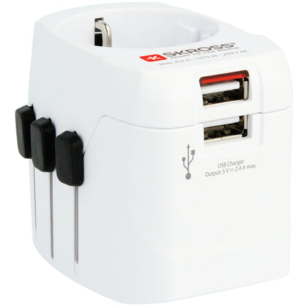 Cestovní adaptér PRO Pro Light 2xUSB 12W s uzemněním