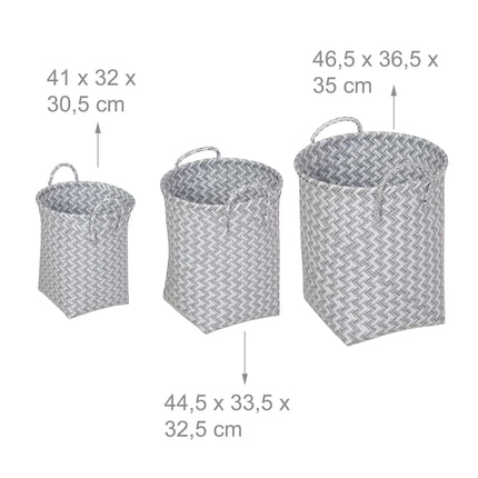 Woven Laundry Basket Set of 3