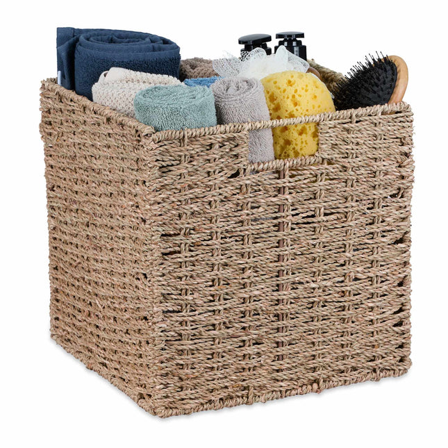 Woven seaweed storage basket