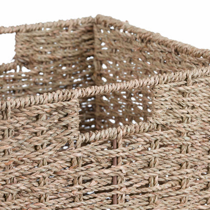 Panier de rangement en algues tressées