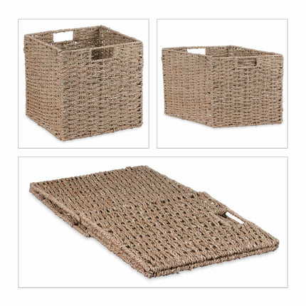 Panier de rangement en algues tressées