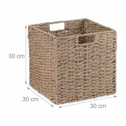 Panier de rangement en algues tressées
