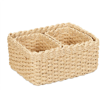 Panier de rangement tissé, lot de 3