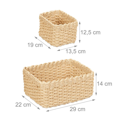 Panier de rangement tissé, lot de 3