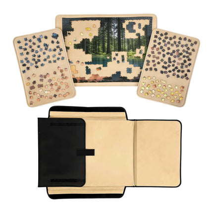 XL Puzzle Case with Handle – Non-Slip, 2 Trays