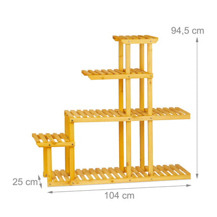 XL Pflanzenständer aus Holz mit 5 Ebenen