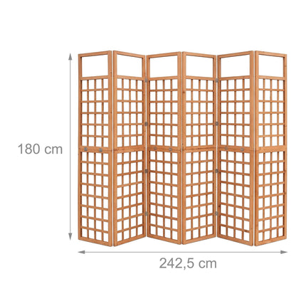 XL Rankgitter Sichtschutz, Hellbraun, 6 Paneele