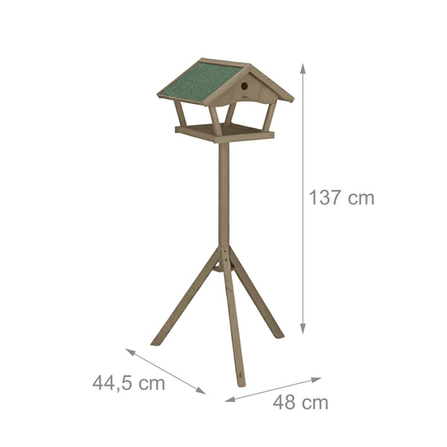 XXL-Vogelhaus mit Ständer – wetterfest, aus Tannenholz