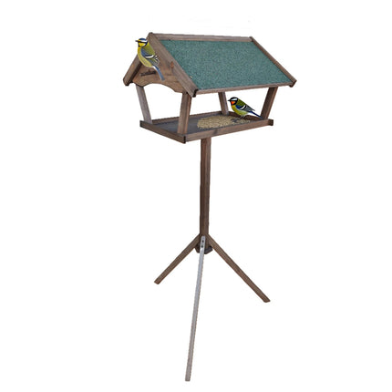 XXL-Vogelhaus mit Ständer – wetterfest, aus Tannenholz