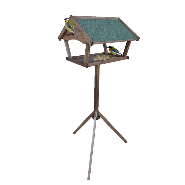 XXL-Vogelhaus mit Ständer – wetterfest, aus Tannenholz