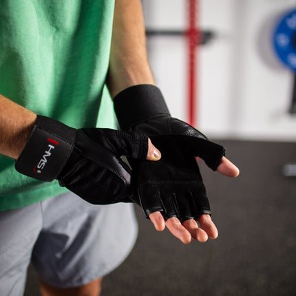 XXL schwarze Fitnesshandschuhe – Robustes, atmungsaktives Design