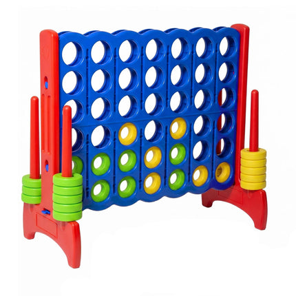 XXL 4-Gewinnt-Spiel – Blau-Rot, 110x120x55 cm