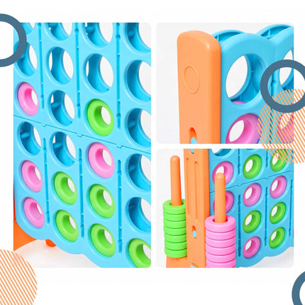 Hra Čtyři v řadě XXL – světle modro-oranžová, plast