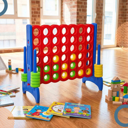 XXL 4-Gewinnt Spiel – Rot & Blau, Outdoor, Kunststoff