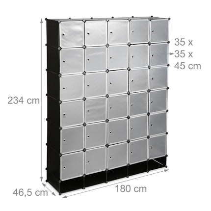 XXL Modulares Kleiderschranksystem mit 25 Fächern