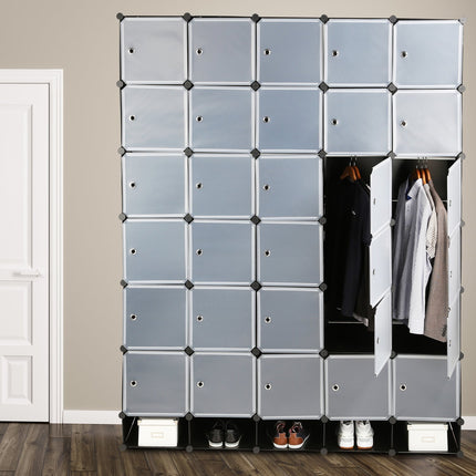 XXL Modulares Kleiderschranksystem mit 25 Fächern