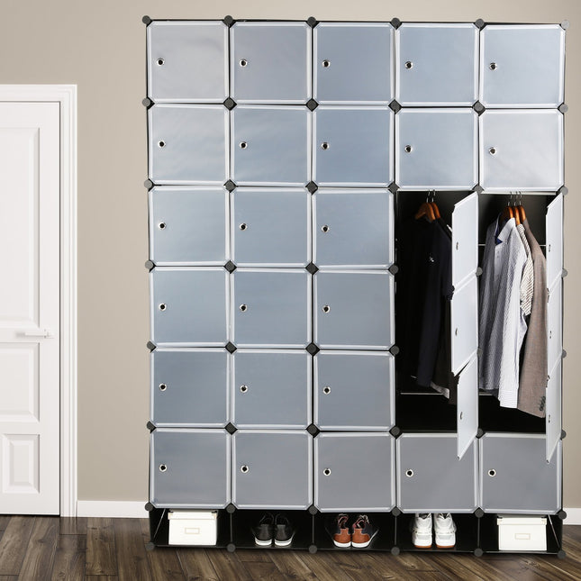 XXL Modulares Kleiderschranksystem mit 25 Fächern