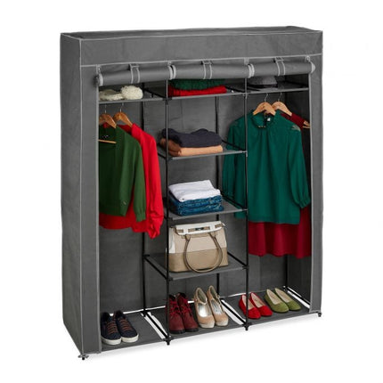 XXL Stoffkleiderschrank mit 2 Kleiderstangen