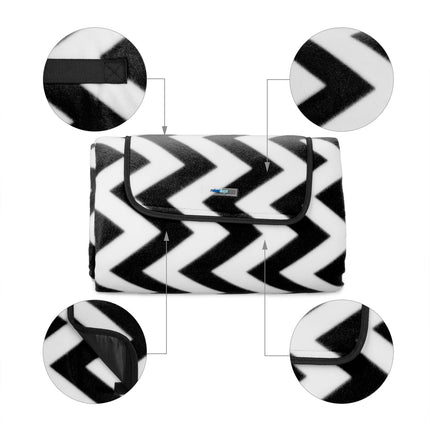 Couverture de pique-nique XXL à motif zigzag