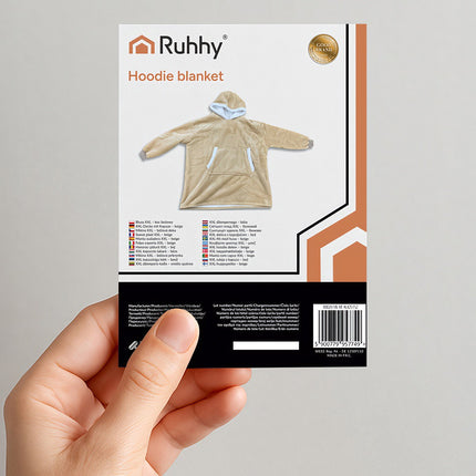 XXL sweatshirt - beige blanket Ruhhy 26146