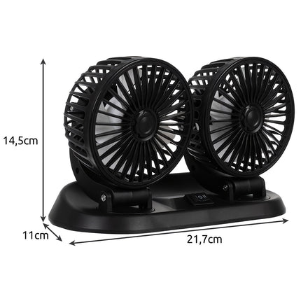 Xtrobb 23222 Doppelter Autoventilator