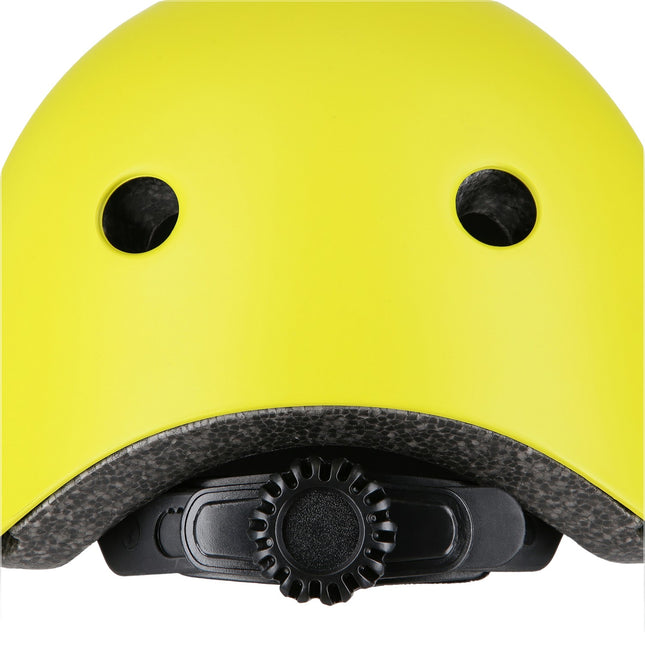 Gelber Helm mit Protektoren, Größe M