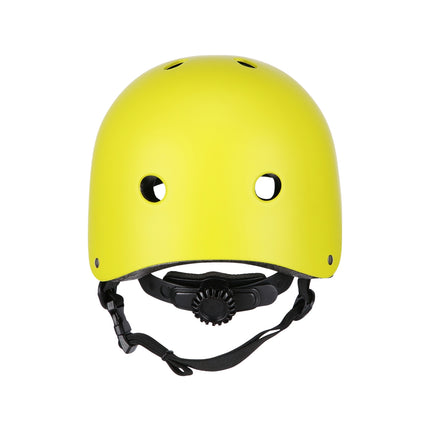 Gelber Helm mit Protektoren, Größe M