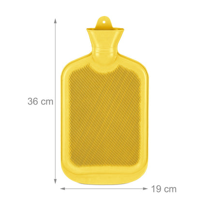 Gelbe Wärmflasche 2L – Auslaufsicher, Schmerzlinderung