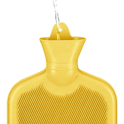 Gelbe Wärmflasche 2L – Auslaufsicher, Schmerzlinderung
