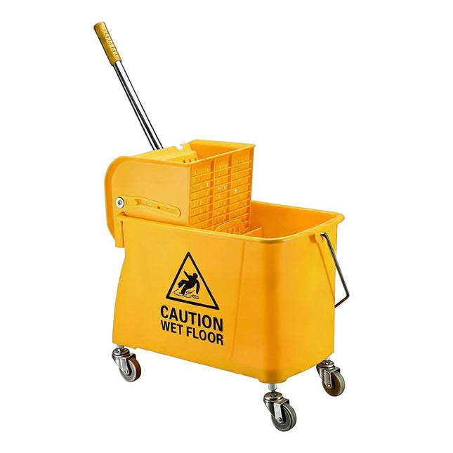 Yellow Mop Trolley with Press, 22L Capacity