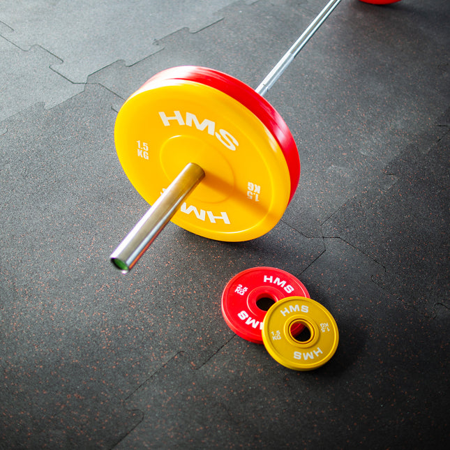 Gelbe PE Olympic Hantelscheiben, 2 x 1,5 kg