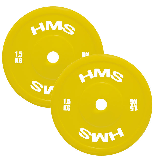 Gelbe PE Olympic Hantelscheiben, 2 x 1,5 kg