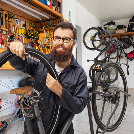 Gelber Fahrradhalter Wand 2er Set