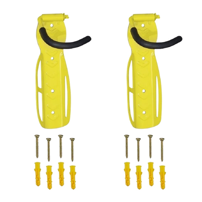 Gelber Fahrradhalter Wand 2er Set