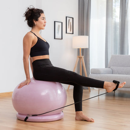 Yogaball mit Stabilitätsring und Widerstandsbändern Ashtanball InnovaGoods