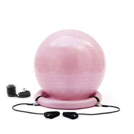 Yogaball mit Stabilitätsring und Widerstandsbändern Ashtanball InnovaGoods