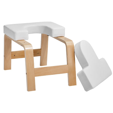 Yoga Headstand Bench, 300 lb Capacity, Birch Wood