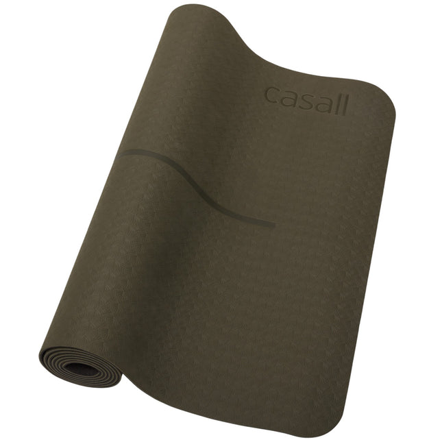 Yogamatte 4mm dick, Waldgrün/Schwarz