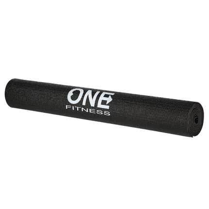 Yoga Mat, Black, Non-Slip, 6mm Thickness