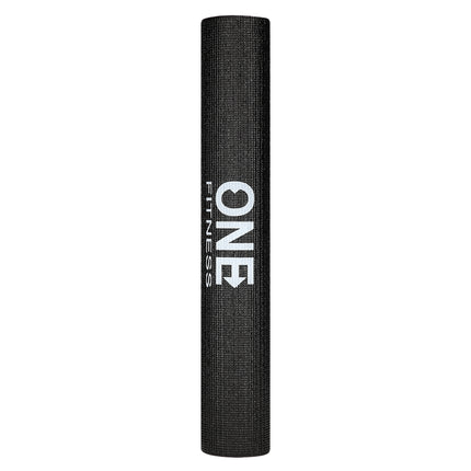 Yoga Mat, Black, Non-Slip, 6mm Thickness