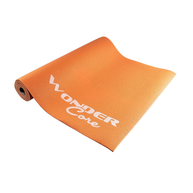 Yogamatte, Groß Rutschfest, 170cm, Orange/Grau