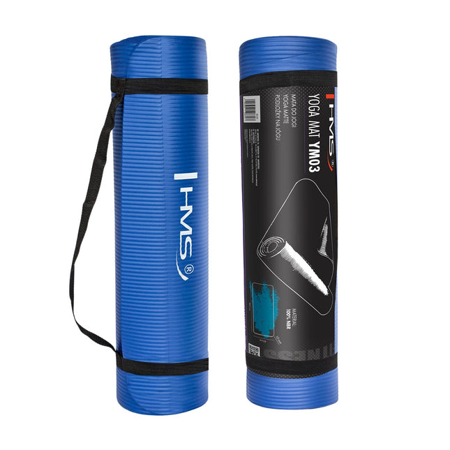 Yogamatte, rutschfest, 6mm dick, blau