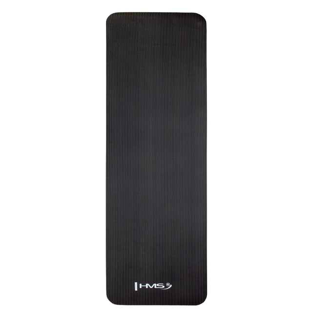 Yogamatte, rutschfest, schwarz, 15 mm Dicke