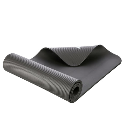 Yoga Mat, Non-Slip, Black, 12  mm Thickness