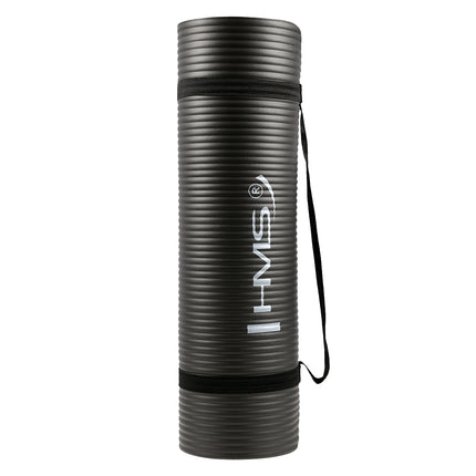 Yoga Mat, Non-Slip, Black, 12  mm Thickness