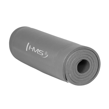 Yogamatte, rutschfest, grau, 6 mm Dicke