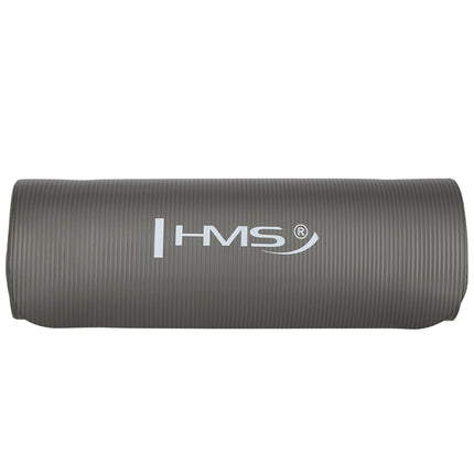 Yogamatte, rutschfest, Grau, 6 mm Dicke