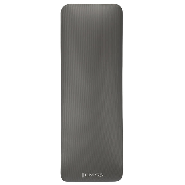 Yogamatte, rutschfest, Grau, 6 mm Dicke