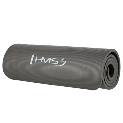 Yogamatte, rutschfest, Grau, 6 mm Dicke