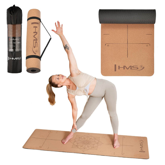 Yogamatte TPE Kork – rutschfest, umweltfreundlich